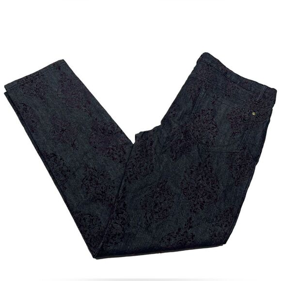 Selena Gomez Dream Out Loud Black Skinny Jeans Purple Felt Accent Pattern Punk - Picture 7 of 10